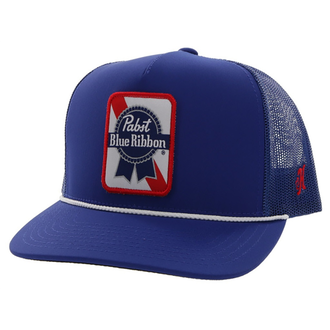 Hooey Hooey Pabst Blue Ribbon 5 Panel Trucker Cap - Blue