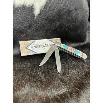 Whiskey Bent Whiskey Ranch Turquoise Bead Trapper Knife