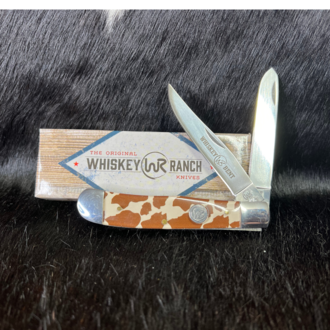 Whiskey Bent Whiskey Ranch Brown Hide Trapper Knife