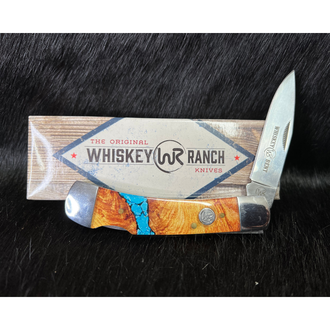 Whiskey Bent Whiskey Ranch Turquoise River Lock Blade Knife