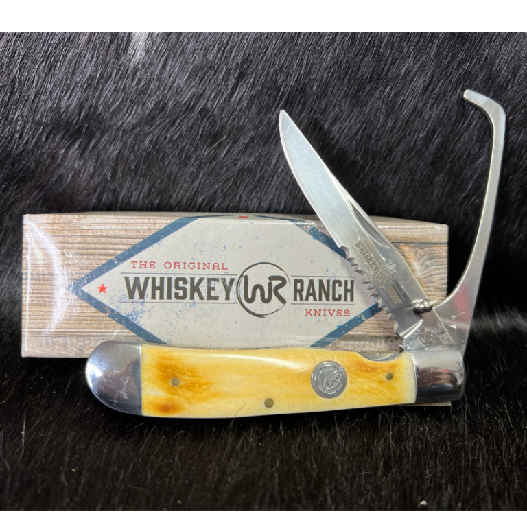 Whiskey Bent Whiskey Ranch Burnt Bone Hoofpick With Clip Knife