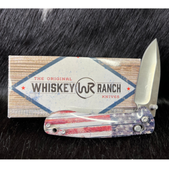 Whiskey Bent Whiskey Ranch Patriot Catch Pin Lock Knife