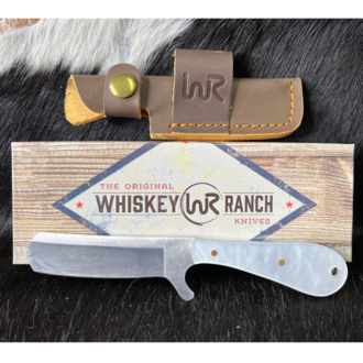 Whiskey Bent Whiskey Ranch Pearl Horn Bullcutter Knife