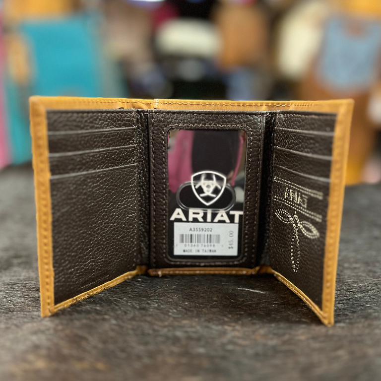 Ariat Ariat Southwest Diamond Pattern Trifold Wallet