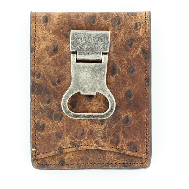 Nocona Nocona Ostrich Print Money Clip Wallet