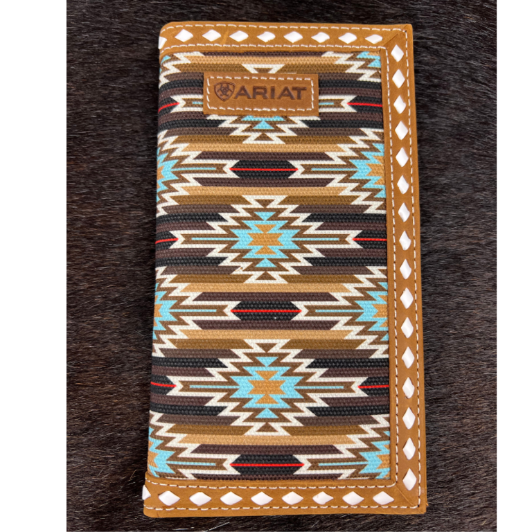 Ariat Ariat Southwestern Diamond Lacing Rodeo Wallet