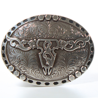 Nocona Nocona Floral Skull Buckle
