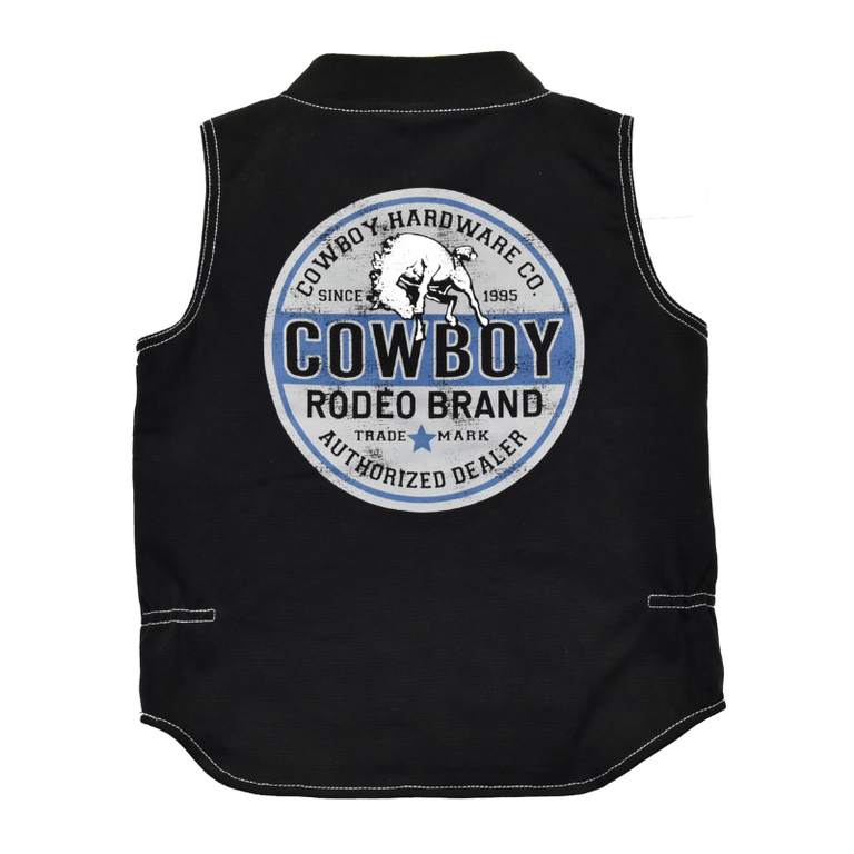 Cowboy Hardware Cowboy Hardware Rodeo Brand Canvas Vest - Black
