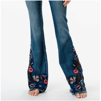 Grace in LA Grace In LA Flare with Flower  Embroidery