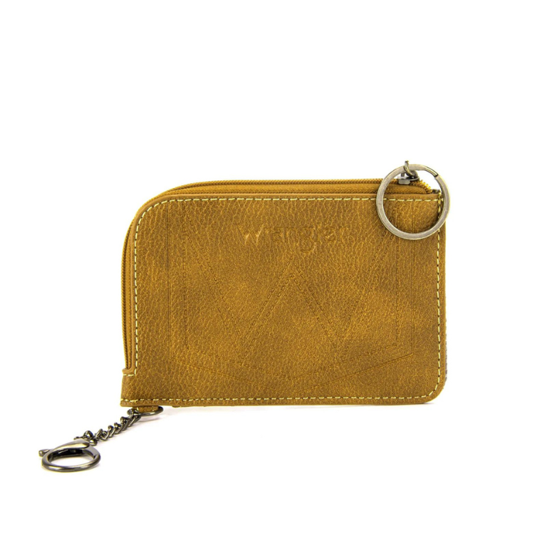 Wrangler Wrangler Southwestern Art Print Mini Zip Card Case - Mustard