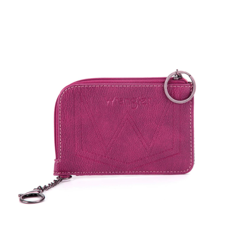 Wrangler Wrangler Southwestern Art Print Mini Zip Card Case - Hot Pink