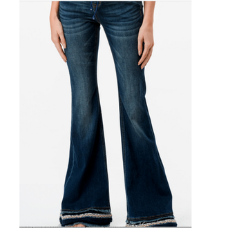 Grace in LA Grace In LA High Waist Flare With Raw Sequins Hem