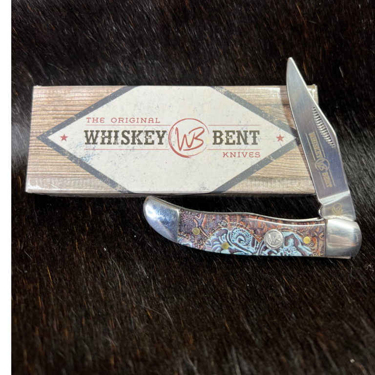 Whiskey Bent Whiskey Bent Tooled Country Mini Hunter Knife