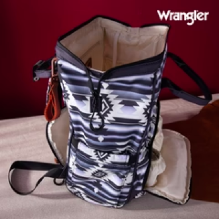 Wrangler Wrangler Allover Aztec Dual Sided Backpack - Black