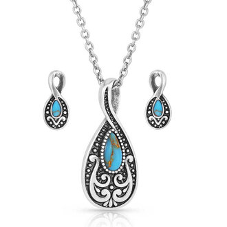Montana Silversmiths Montana Silversmiths Western Tradition Turquoise Set
