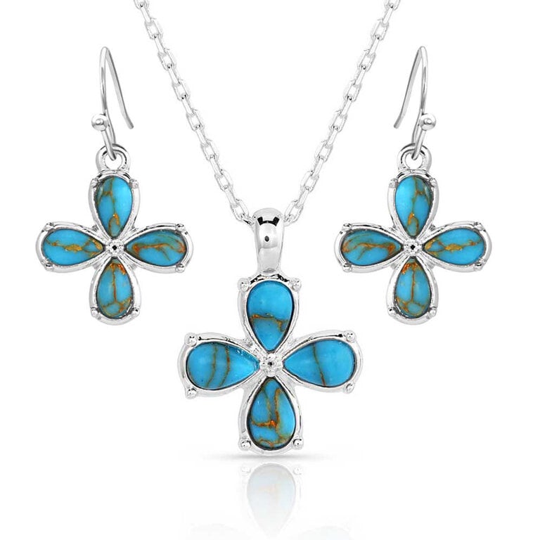 Montana Silversmiths Montana Silversmiths Wildflower Turquoise Set