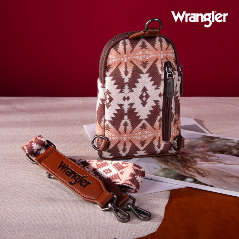 Wrangler Wrangler Aztec Print Crossbody Sling Bag - Light Coffee