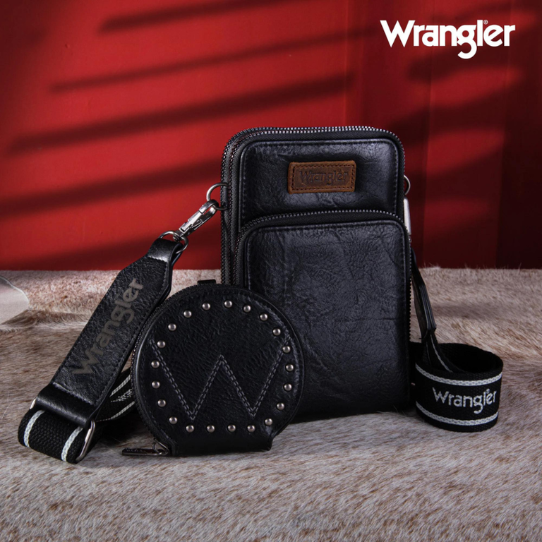 Wrangler Wrangler Crossbody Cell Phone Bag With Coin Pouch - Black