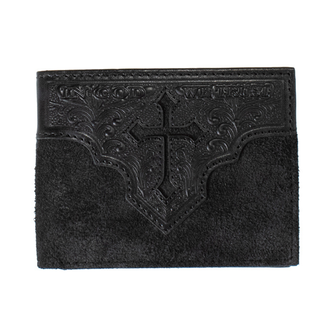 Nocona Nocona Bifold Roughout Cross Wallet - Black