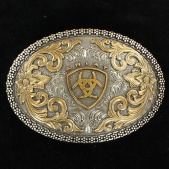 Ariat Ariat Antique Silver And Gold Oval Buckle