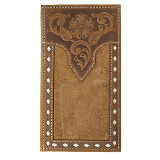 Nocona Nocona Floral Embossed Buck Lacing Rodeo Wallet