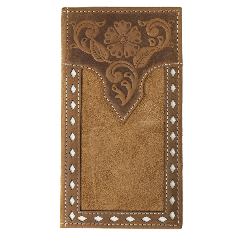 Nocona Nocona Floral Embossed Buck Lacing Rodeo Wallet