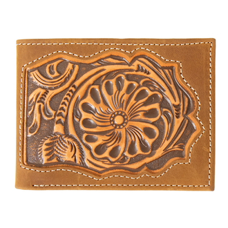 3D 3D Floral Embossed Inlay Bifold Wallet