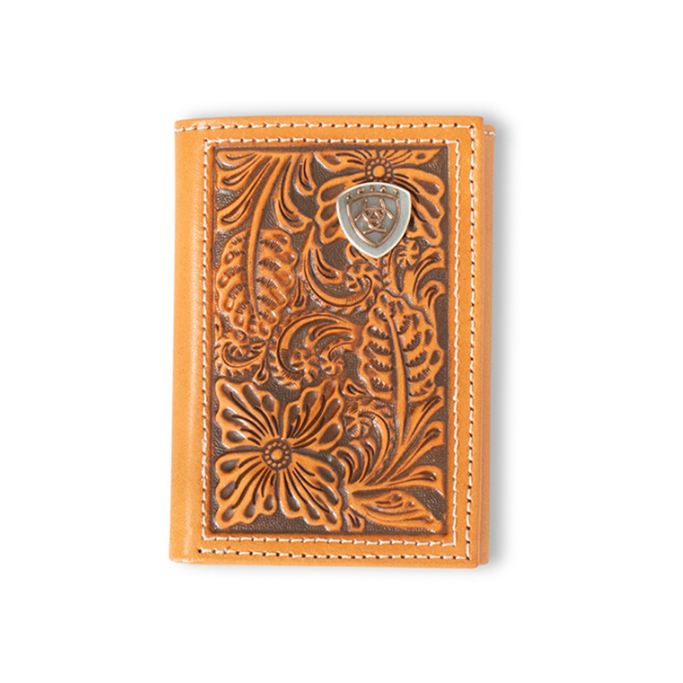 Ariat Ariat Floral Embossed Trifold Wallet
