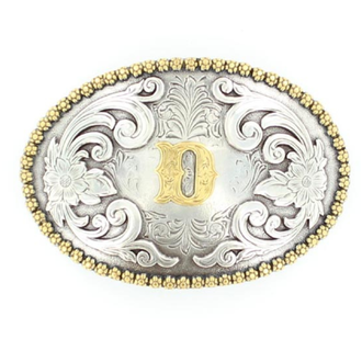 Nocona Nocona Oval Initial Buckle - D