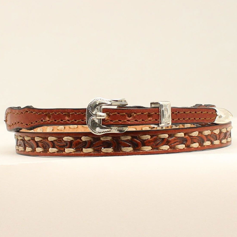 Twister Twister  Braided Brown Leather Hat Band