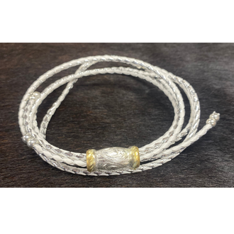 Austin Accent Austin Accent Two Strand Leatherette With Ferrule - Silver