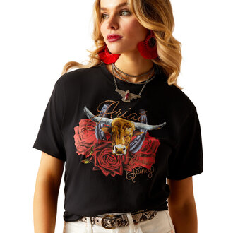 Ariat Ariat Steer Rodeo Quincy Tshirt - Black