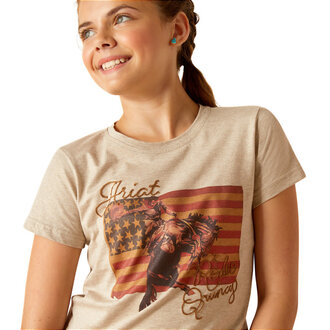 Ariat Ariat Flag Rodeo Quincy Tshirt - Gold