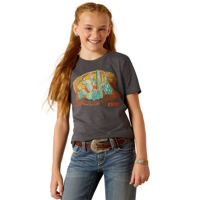 Ariat Ariat Buckle Up Tshirt - Smoke Heather