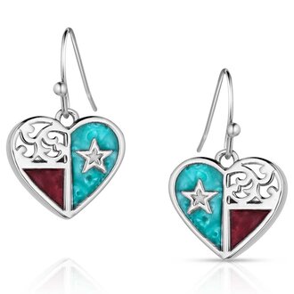 Montana Silversmiths Montana Silversmiths Love For Texas Earrings