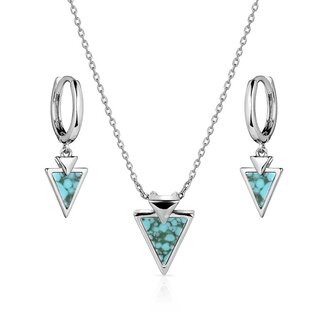 Montana Silversmiths Montana Silversmiths Pointed Path Turquoise Set