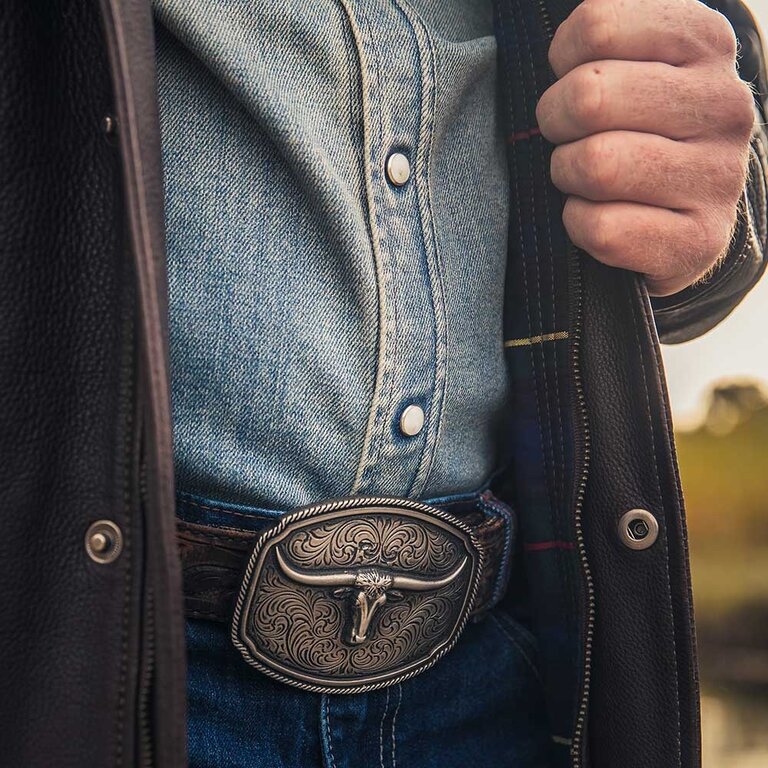 Montana Silversmiths Montana Silversmiths Longhorn Soul Attitude Buckle