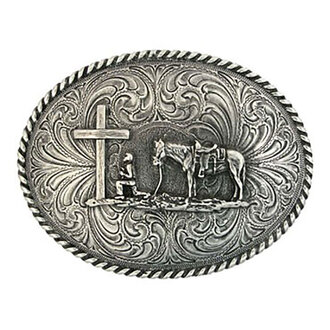Montana Silversmiths Montana Silversmiths Christian Cowboy Attitude Buckle