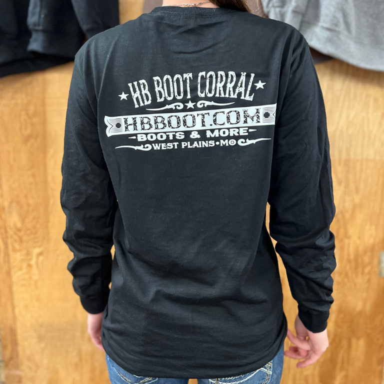 HB Boot Corral HB Boot Corral Long Sleeve Tshirt - Black