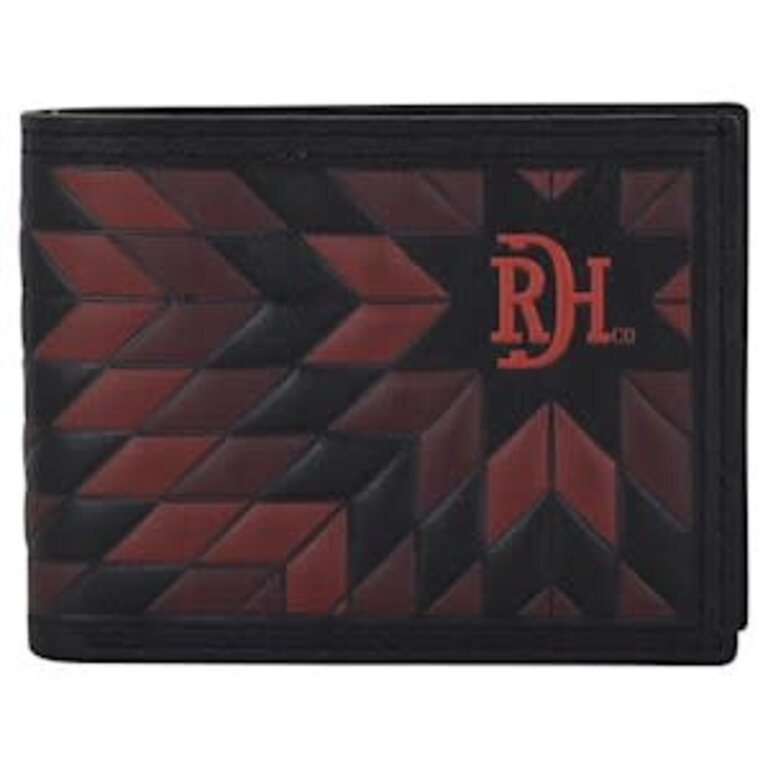 Red Dirt Hat Co Red Dirt Haat Co Bifold Wallet - Black/Wine And Claret Morning Star