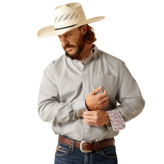 Ariat Ariat Wrinkle Free Pinpoint Oxford L/S Shirt - Harbor Mist