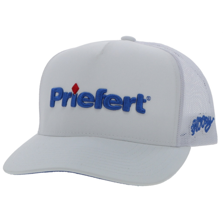 Hooey Priefert White/Blue Cap