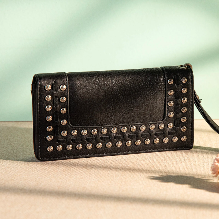 Wrangler Wrangler Studded Wallet -Black