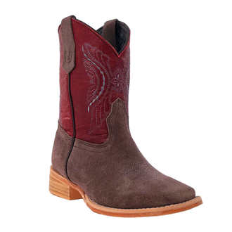 R Watson R Watson Rough Out Western Boot - Charcoal