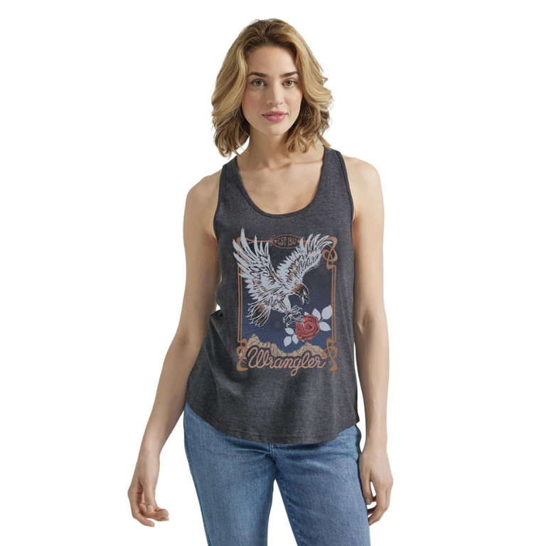 Wrangler Wrangler Racerback Eagle Rose Tank Top