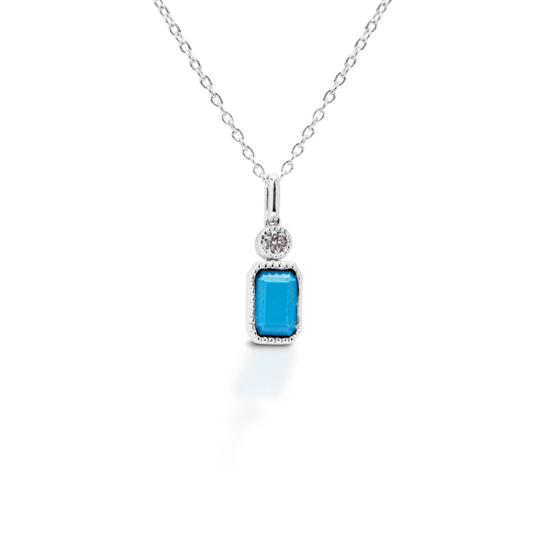Kelly Herd Kelly Herd Turquoise Pendant Necklace - Sterling Silver