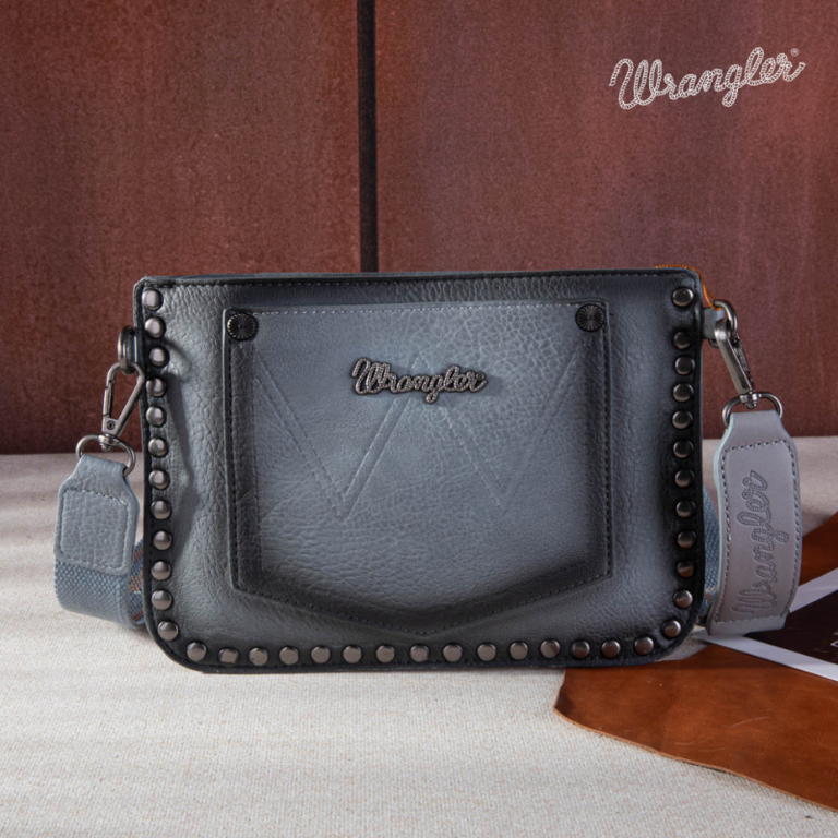 Wrangler Wrangler Rivets Studded Wristlet/Crossbody - Jean