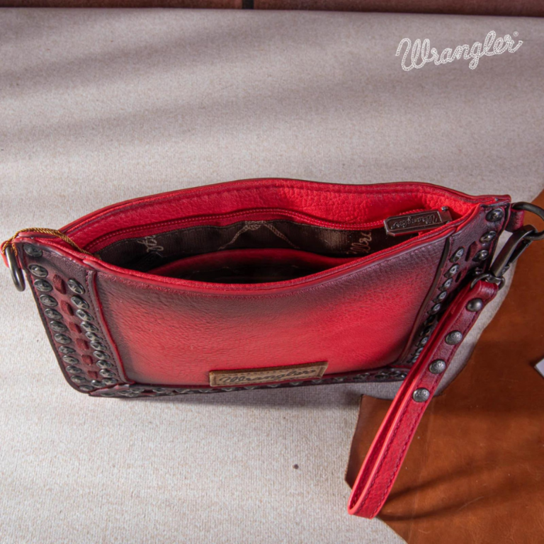 Wrangler Wrangler Rivets Studded Wristlet/Crossbody - Red