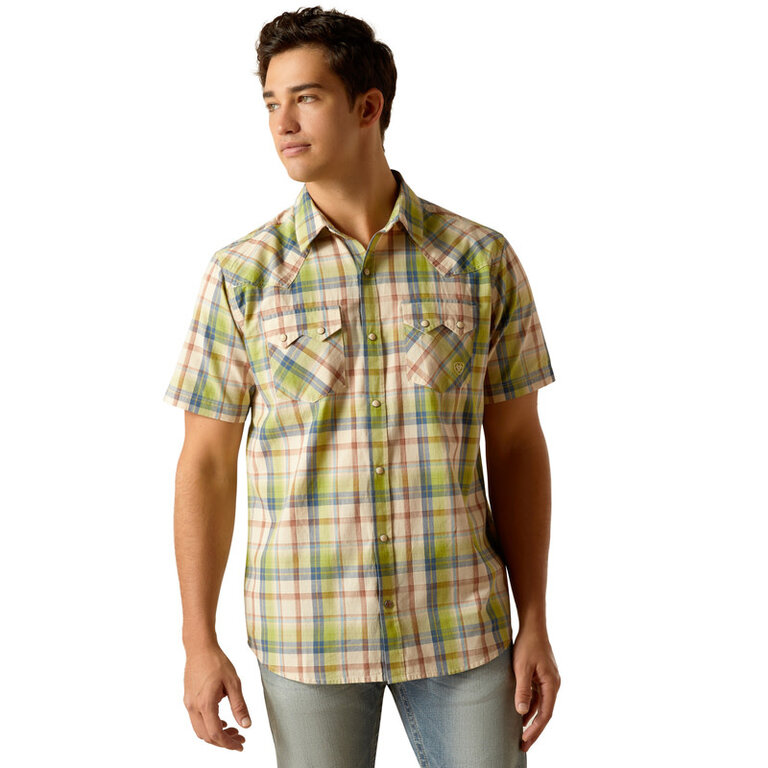 Ariat Ariat Hinston Snap S/S Shirt - Sandshell Plaid