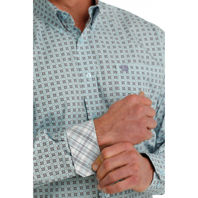 Cinch Cinch Button L/S Shirt - Blue/Purple